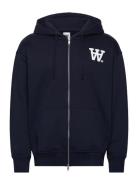 Double A By Wood Wood Wwmya Not To Be Trusted Hoodie Gots Marinblå