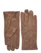 Pieces Pccomet Suede Gloves Brun