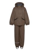 Mikk-line Pu Rain Set Rec Warm Animal Susp104 Brun