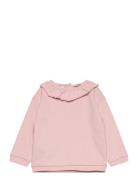 Mango Ruffle Cotton Sweatshirt Rosa