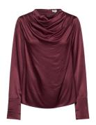 Twist & Tango Tammie Satin Blouse Burgundy