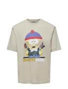 ONLY & SONS Onssouth Park Rlx Ss Tee Beige