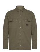 Superdry Canvas Workwear Overshirt Khaki Green