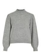 Vila Vimonica L/S O-Neck Knit Top/Pb Grå