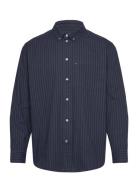 Double A By Wood Wood Wwday Striped Aa Embroidery Shirt G Marinblå