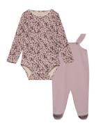 Fixoni Set W. Rib Body & Romper Rosa