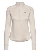 New Balance Athletics Heat Grid 1/2 Zip Beige