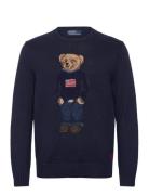 Polo Ralph Lauren Polo Bear Cotton-Linen Sweater Marinblå