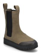 Ilse Jacobsen Long Chelsea Boots Khaki Green