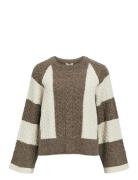 Object Objrosa Knit L/S Re Pullover 134 Brun