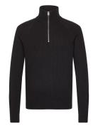 Jack & J S Jjpannel Knit Half Zip Aw24 Svart