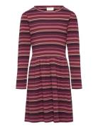 Minymo Dress Ls Y/D Rib Burgundy