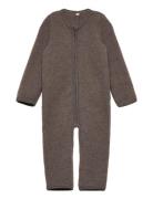 Huttelihut Pram Suit Wool Fleece Brun