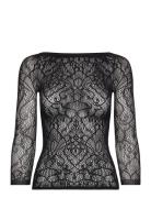 Oroblu Oroblu Lace Net T-Shirt Svart