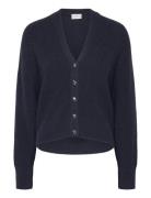 Dante6 Kyle Cropped Rib Cardigan Marinblå