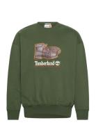 Timberland New Box Fit Badge Crew Neck Black Forest Green Grön