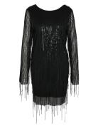 NOISY MAY Nmstarlet L/S Sequin Short Dress Wvn Svart