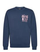 Scotch & Soda Left Chest Artwork Sweatshirt Marinblå