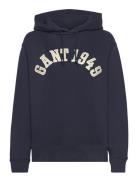 GANT Gant 1949 Arch Hoodie Marinblå