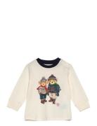 Ralph Lauren Baby Polo Bear Cotton Long-Sleeve Tee Kräm