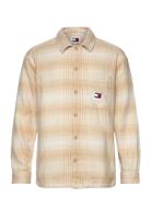 Tommy Jeans Tjm Badge Check Overshirt Beige