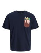 Jack & J S Jjxmas Pocket Tee Ss Crew Neck Jnr Marinblå