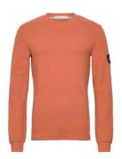 Calvin Klein Jeans Badge Waffle Ls Tee Orange