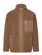 GANT Wool Blend Block Fleece Brun