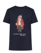 Ralph Lauren Kids Polo Bear Cotton Jersey Tee Marinblå