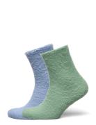 Hunkemöller 2P Ino Solid Fluffy Socks Grön