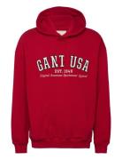 GANT Gant Usa Hoodie Röd