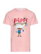 Pippi Langstrømpe Pippi T-Shirt Rosa