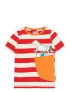 Pippi Langstrømpe Pippi Stripe T-Shirt Röd