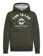 Tom Tailor Hoodie With Print Khaki Green