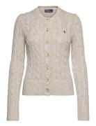 Polo Ralph Lauren Cable-Ragg-Knit Cotton Crewneck Cardigan Kräm