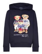 Ralph Lauren Kids Polo Bear Fleece Hoodie Marinblå