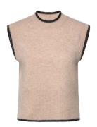 Selected Femme Slfalva O-Neck Knit Vest D2 Beige