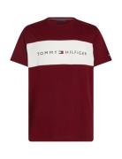 Tommy Hilfiger Ss T-Shirt Block Logo Burgundy