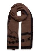 Lauren Ralph Lauren Belting-Motif Jacquard Blanket Scarf Brun