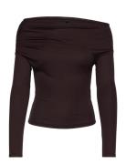 Gina Tricot Asymmetric Top Brun