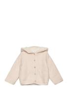 Mango Knit Cardigan With Fleece Lining Beige