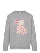 Lindex Sweater Knitted Animal Grå