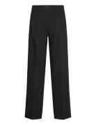 Mango Straight-Fit Pleated Trousers Svart