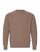 Pompeii Ribbed Beige Wool Knit Sweater Beige