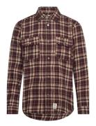 Fat Moose Adrian Cotton Check Shirt Burgundy