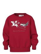 Name It Nmfvismas Ls Nreg Sweat Bru Röd