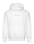 Calvin Klein Jeans Minimal Logo Hoodie Vit