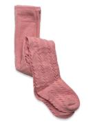 Minymo Baby Stocking W.effect On Back Rosa