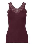 Rosemunde Organic Top W/ Lace Burgundy