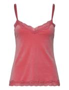 Hunkemöller Cami Velours Scallop Lace Röd